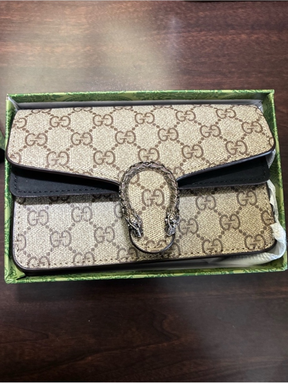 Gucci Beige Brown GG Supreme Dionysus Crossbody Bag - Picture 3 of 4